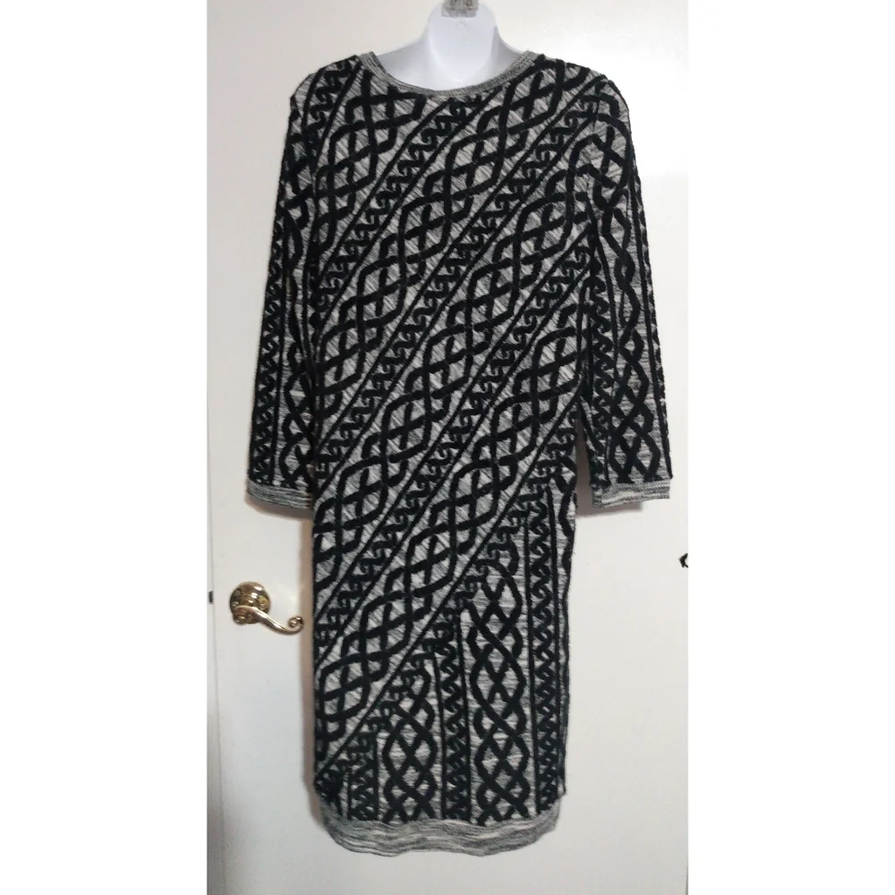 Anthropologie MOTH black lattice sweater dress M - Picture 5 of 15